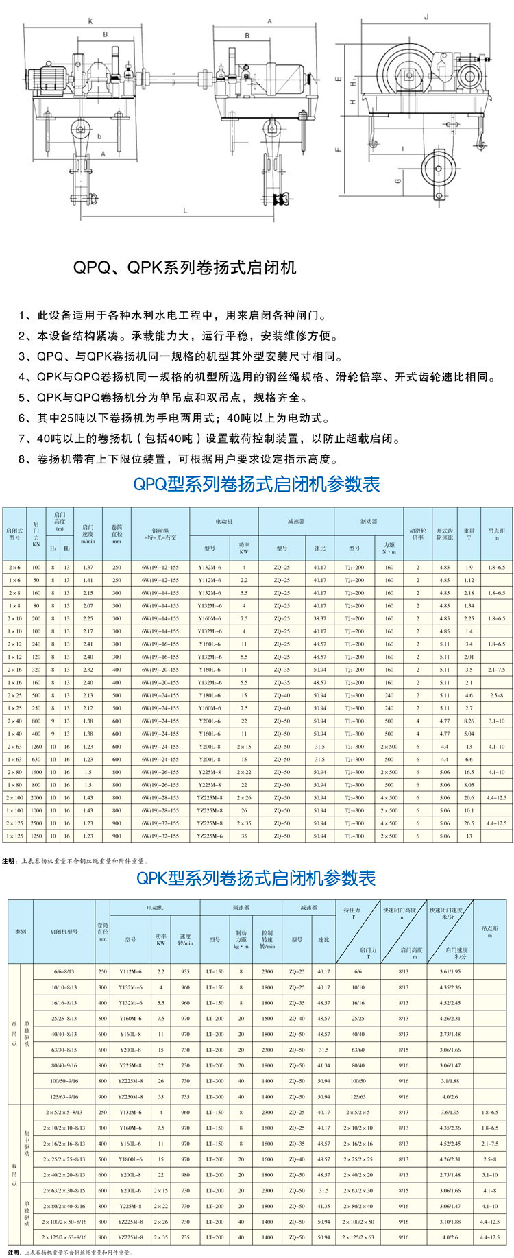 QPQ、QPK系列卷揚(yáng)式啟閉機(jī)